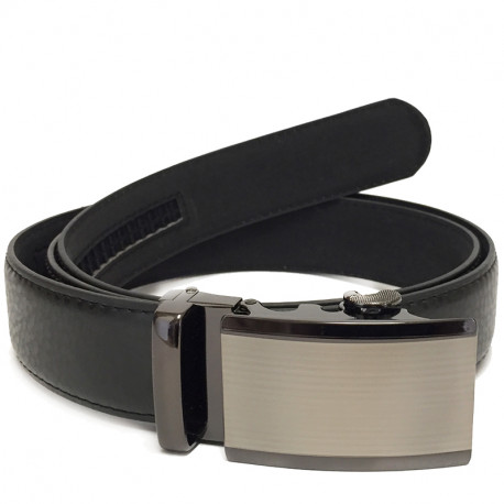 Elegantní pánský koženkový pásek s kovovou sponou K17