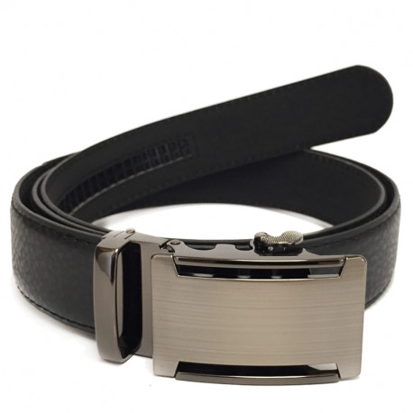 Elegantní pánský koženkový pásek s kovovou sponou K26